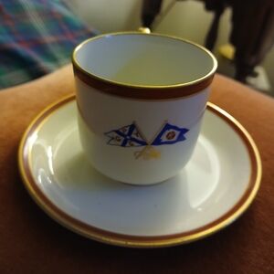 Nautical Tea Cups Set Features Nautical Signal Flags Porcelain Tea Set